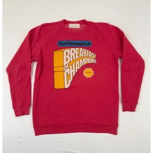 Out of Print Kurt Vonnegut Breakfast of Champions Red Sweatshirt Mens Large USA